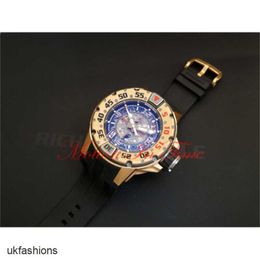 Swiss Luxury Watches Richardmiler Mechanical Sports Wristwatches Richardmiler Rm028 Diver Automatc 18k Rose Gold 47mm 300m Skeleton Black RubberHBMW
