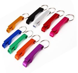 Water Bottle Opener Portable Mini Keychain Metal Aluminium Alloy Beer Bottle Can Openers With Key Ring home Bar Party Tool DSL-YW169