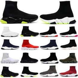 Designer Speed Sock shoes Trainer men women Running Shoes knit mesh fashion triple black white green neon oreo red yellow Graffiti New trainers sports sneakers 36-45