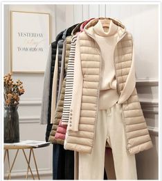 Women's Down Parkas Winter Women's Sleeveless Cotton Jacket Long Padding Jacket Hooded Slim Parka Vest Long Winter Vest 231101