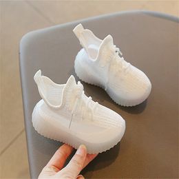 Sneakers Children casual shoes Kids white Sneaker Mesh Boys Girls Baby Running Soft Bottom Canvas yellow black Casual Sports Sneakers 230331