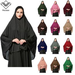 Islamic Hijab Short Abayas for Women Muslim Turkish Islamic Clothing with Head Cover Headscarf Women's Loose Robe top quality247E