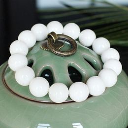 Decorative Figurines Objects & 12mm Natural Shell Beads Bracelet White Wristband Hand Chain Women Jewelry Yoga Vintage Brief Accessories Cou