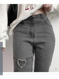 Women's Jeans For Women Vintage Black Denim Flare Pants Streetwear High Waist Slim Mom Trouser Harajuku Y2K Autumn Winter 2023