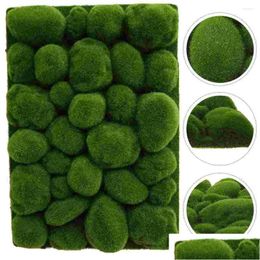 Decorative Flowers Wreaths Decorative Flowers Plants Decor Simated Moss Decoration Artificial Fake Grass Pad Silk Cotton Simation Dr Dhpp2