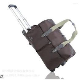 Duffel Bags 2023 Travel Luggage Women Rolling On Wheels Men Carry Oxford Trolley Wheeled