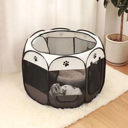 Cat Carriers Spot Supply Of Fast Folding Octagonal Pet Tents Fences Oxford Cloth Outdoor And Dog Cages