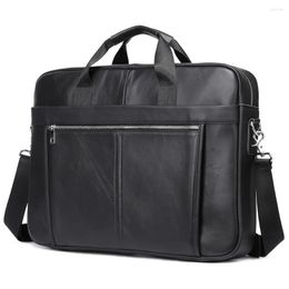 Briefcases 17inch Laptop Bag Men Leather Bags Men's Genuine Messenger For Document Computer