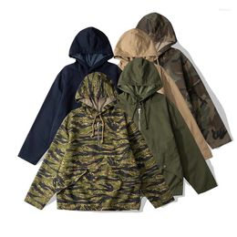 Men's Jackets 3605 Hooded Camouflage Spring Fall High Quality Outdoor Hiking Sport Loose Daily Military Style Long Sleeve Tops