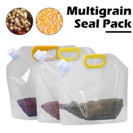 Food Storage Organization Sets Sealed Storage Bag Rice Packaging Bag Grains MoistureProof And InsectProof Transparent Thickened Portable FoodGrade Bag 230331