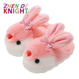 Slippers Children's Cotton Shoes Thick Kids Cottonpadded Baby Indoor Warm Girls Cute Cartoon Rabbit Animal 231101