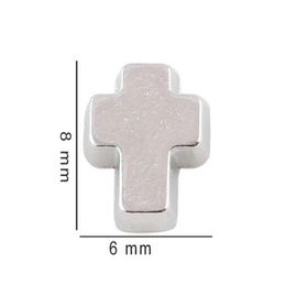 20PCS Silver Color Cross Floating Locket Charms DIY Accessories Fit For Living Glass Magnetic Memory Locket251j