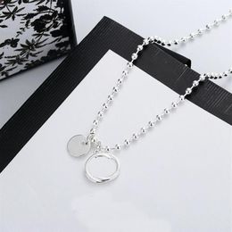 Personality Letter Plating Necklace Top Quality Silver Plated Necklace for Woman Necklace Gift Fashion Jewelry Supply281O