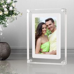 Digital Cameras Acrylic Po Frame 5 Inch 1000mAh IPS Screen 2G Memory Volume button Ser Type C Cut Gift for Loved Porta Retrato 231101