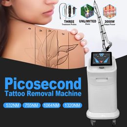 Professional Picolaser Birthmark Removal Skin Resurfacing Machine Q Switched Nd Yag Laser Tattoo Pigment Remover Beauty Equipment
