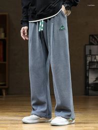 Men's Pants 2023 Autumn Corduroy Sweatpants Men Adjustable Wide Leg Joggers Plus Size Streetwear Casual Straight Long 8XL