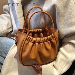 Shoulder Bags Crossbody for Women 2023 Winter New in Simple Fashion Lady Small Leather Handbags with Short Handle 230322