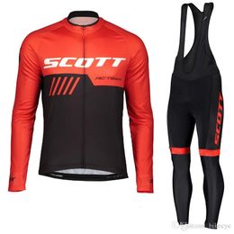 Cycling Jersey Sets SCOTT mountain bike bicycle mens longsleeve suit cycling clothes breathable MTB jersey ciclismo 231102