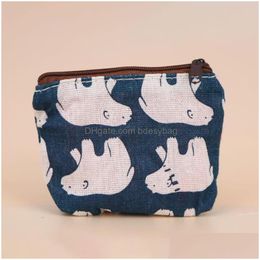 Storage Bags Storage Bags Baewyy Cute Fabric Coin Purse Small And Lightweight Key Jewellery Korean Card Holder Supplies Drop Delivery Ho Dhmks