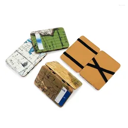 Carteiras versão coreana de fina mini pequena carteira curta clipe de dinheiro mapa mágico saco de cartão de banco bolsa