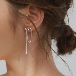 Dangle Earrings Fashion Tassel Long Chain Zircon Star Drop Earring For Women Girls Wedding Party Korean Elegant Jewellery Gift Eh630