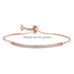 Chain Link Chain 2021 Trendy Round Cz Zirconia Adjustable Bracelet Bangle For Women Fashion Valentines Day Gift Jewellery Whol Dhgarden Dhbev