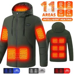 Men's Vests 11 Areas Heated Vest Men Jacket Winter Womens Electric Usb Heater Tactical Man Thermal Body Warmer Camping 231102