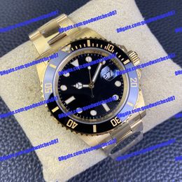 Clean Perfect men watch 126618ln-0002 41mm Sapphire black Luminous Ceramic Bezel Cal.3235 Movement Yellow Gold & Steel Automatic mechanical 1266118 126613 Watches