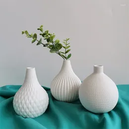 Vases Ceramic Flower Vase Geometric MaFlower Arrangement Modern Minimalist Plants Hydroponic Container Home Decoration Furnishings