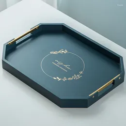 Tea Trays Modern Decorative Nordic Tray Cup Handle Serving Rectangular Kitchen Breakfast Service De Table Decor Gift