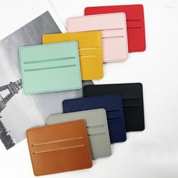 Card Holders 1PCS Man Purses Ultra Thin Mini Business Bank Holder Wallet Simple Black Women Small Coin Cards Cover Pouch Case Bag