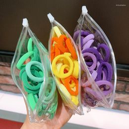 Hair Clips 50 Pieces Of Gradient Colour Seamless Rope Small Leather Band High Elastic Head Candy Ring Ornament