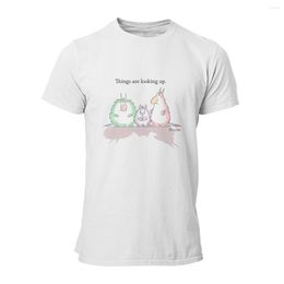 Men's T Shirts THINGS ARE LOOKING UP By Sandra Boynton Kawaii Short Sleeve Graphic Christmas Streetwear Tees 6344