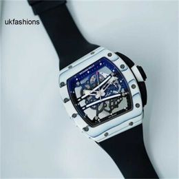 Men's and Women's Wrist Watches Swiss Richardmiler Top Wristwatches Men's Rm61-01 Automatic Mechanical Rear Change White Ntpt Luxury Men's Watch HB1A