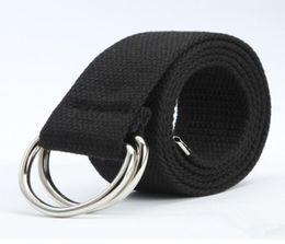 Hot Casual Unisex Canvas Fabric Belt Strap Ring Buckle Weing Waist Band Casual Jeans Belt 5 Colors Cinturones Hombre8830652