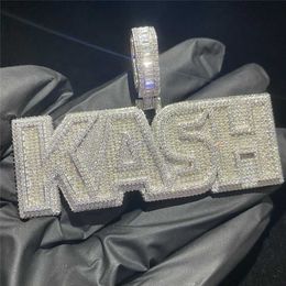 Jewelry Factory Moissanite Pendent Handle Vvs Moissanite Letter Iced Out Diamond Pendant Ciondolo Hip Hop personalizzato