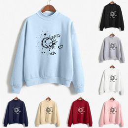 Women's Blouses Autumn Winter O Neck Solid Color Sweatshirts For Teen Girls Womens Casual Sweatshirt Pullover Tops Women Hoodies