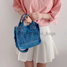 Shoulder Bags Handbags Small Canvas Casual Women's Bag Luxury Brand Autumn 2023 New Korean Fashion Ten Font and Bag Denim Handbagcatlin_fashion_bags