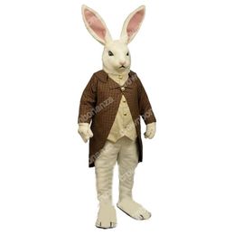 Christmas Mr. Rabbit Mascot Costumes Halloween Cartoon Character Outfit Suit Xmas Outdoor Party Outfit Unisex Promotional Advertising