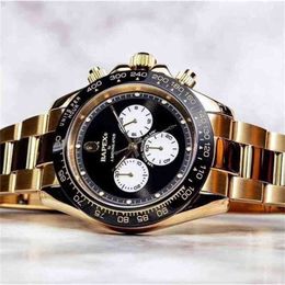 Rol Luxury Fashion Designer Uhren Diver Watch Bapex Tide Brand Typ 4 Kopf Timing Lux Hip Hop Trend kalte Schwarz Gold Fine Stahl Diamant Eingelegte Uhr 22T2 ENQL
