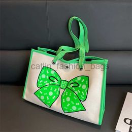 Shoulder Bags Handbags Large Capacity Handbag 2023 New Style Cartoon Canvas Bag Versatile Fasion Casual Soulder Bag and Women's Bagcatlin_fashion_bags