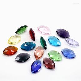 Chandelier Crystal Top Quality 30pcs/lot Multicolor K9 Crysta Horse Eye 38mm Colour Jewellery Pendants DIY Petal Accessories