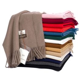 Scarves Women Winter Soft Warm Cashmere Scarf Luxury Brand Wool Khaki Pashmina Shawls Black Mens Poncho Scarfs 231101