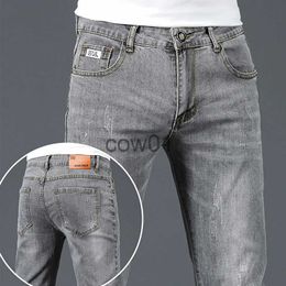 Men's Pants 2023 New Men Jeans Gray Blue Classic Fashion Designer Denim Skinny Jeans Men's Casual High Quality Slim Fit Trousers J231102