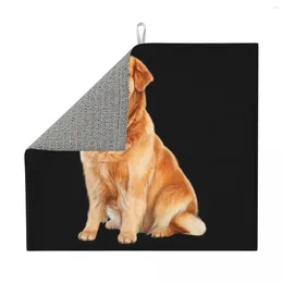 Table Mats Custom Golden Retriever Dog Dish Drying For Kitchen Quick Dry Absorbent Microfiber Dishes Drainer Pad