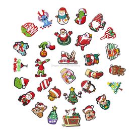 Shoe Parts Accessories Christmas Charms Fit For Clog Wristband Bracelet Decoration Santa Claus Pins Women Men Kids Boy Girl Adt Birt Amk4G