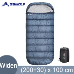 Sleeping Bags BSWolf Large Camping bag lightweight 3 season loose widen long size for Adult rest Hiking fishing 231102