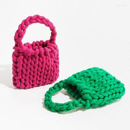 Evening Bags Fashion Rope Woven Women Handbags Handmade Shoulder Crochet Small Tote Bag Casual Spring And Summer Purse Wrist Phone Pouch