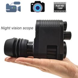 Monoculars Megaorei 3 Night Vision RifleScope Optical Sight Spotting Scope HD720P VCR Hunting Camera Telescope with Laser IR 231101