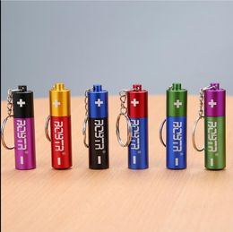 Smoking Pipes Metal 6-color personalized removable battery pipe keychain aluminum alloy portable smoking device